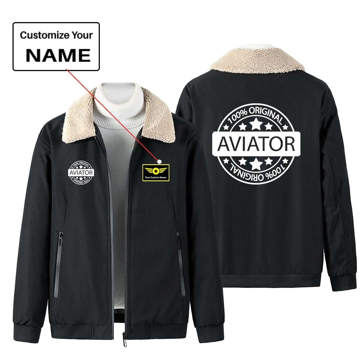 100 Original Aviator Designed Winter Bomber Jackets