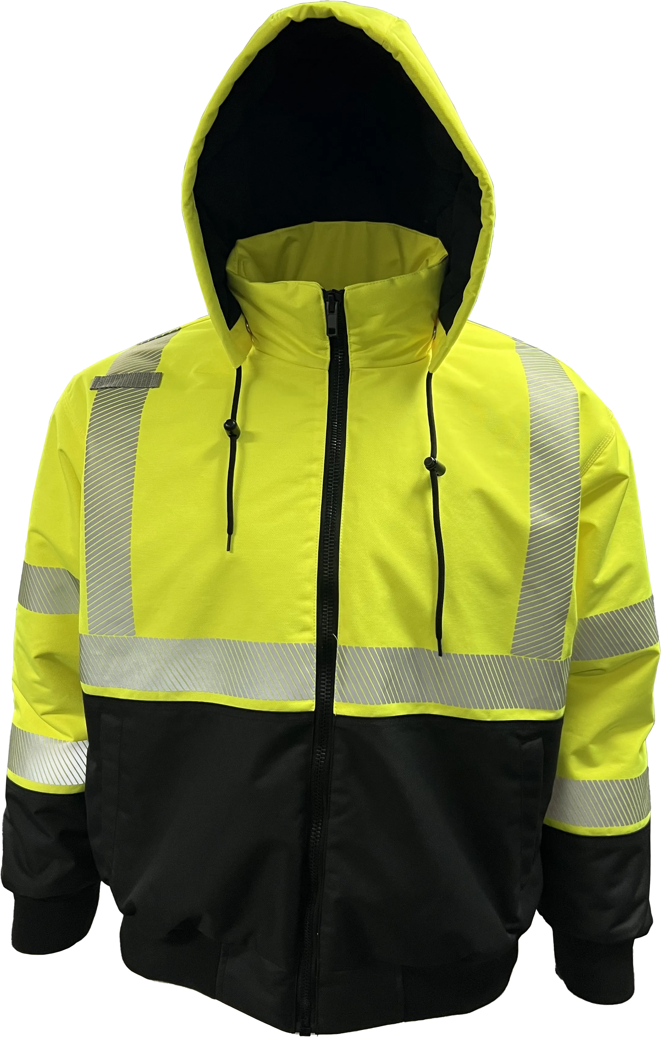 430-PS-LB Hi-Vis ProDuck™ Safety Bomber Jacket with Breakaway Snap Off Hood