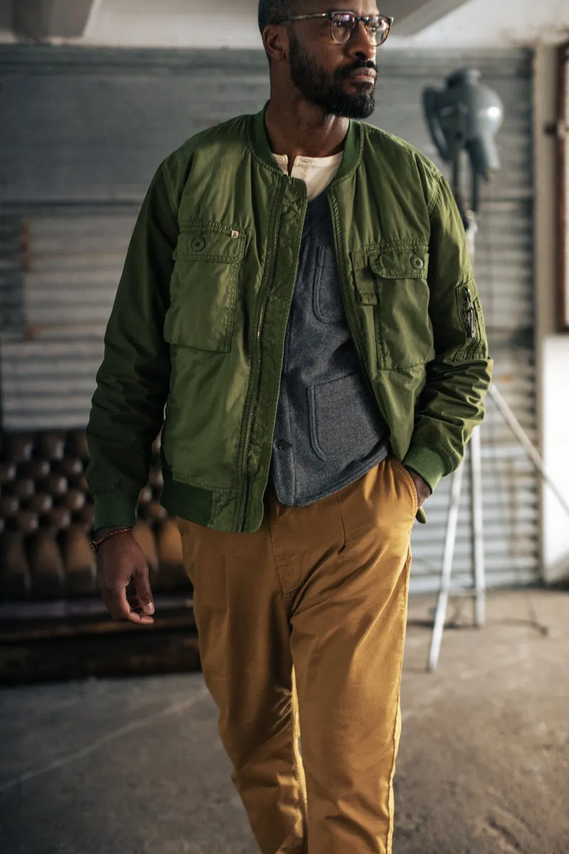 &SONS Harris Bomber Jacket Army Green