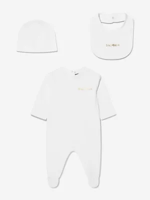 Balmain Baby Gift Set in White