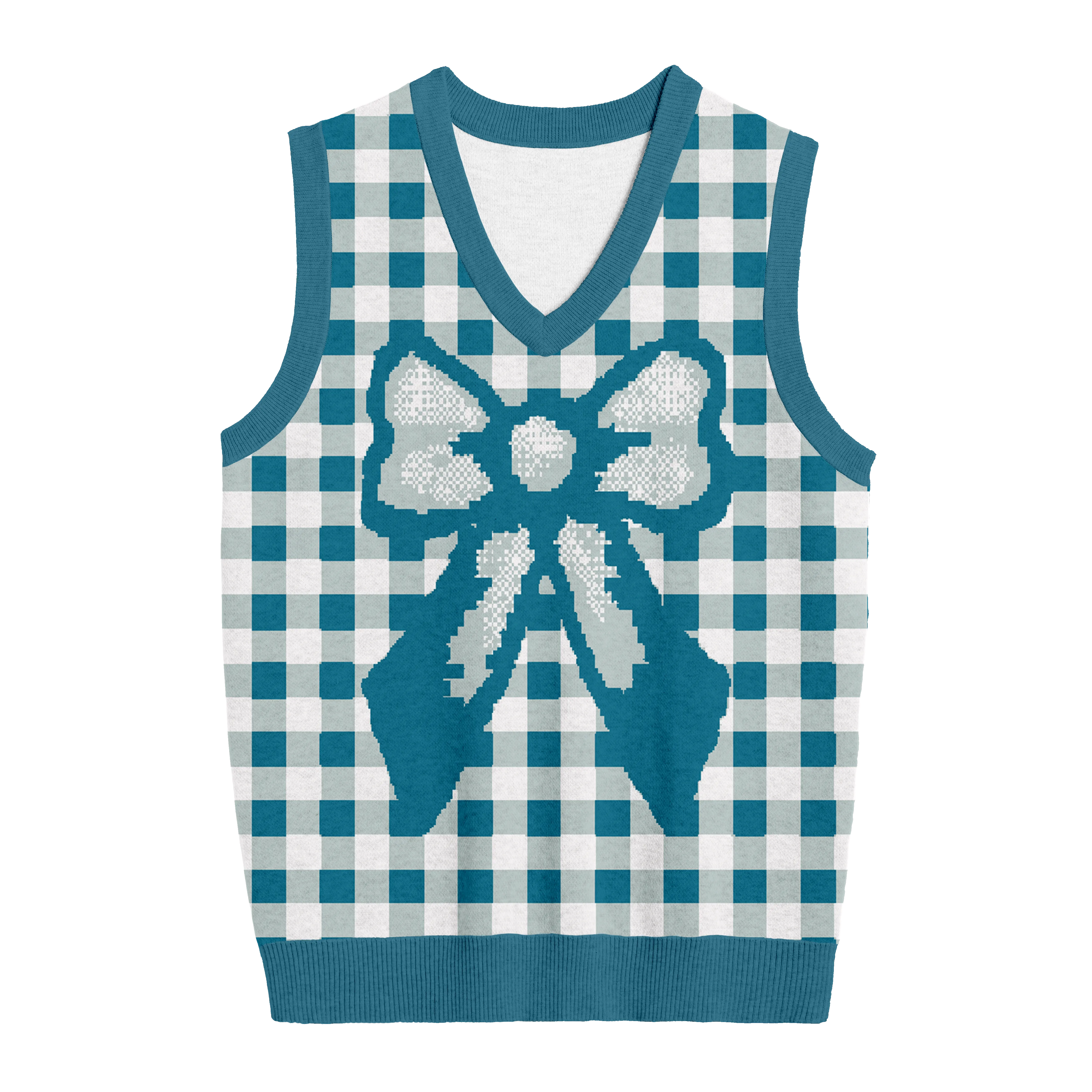 Blue Bow Knit Vest