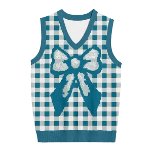 Blue Bow Knit Vest