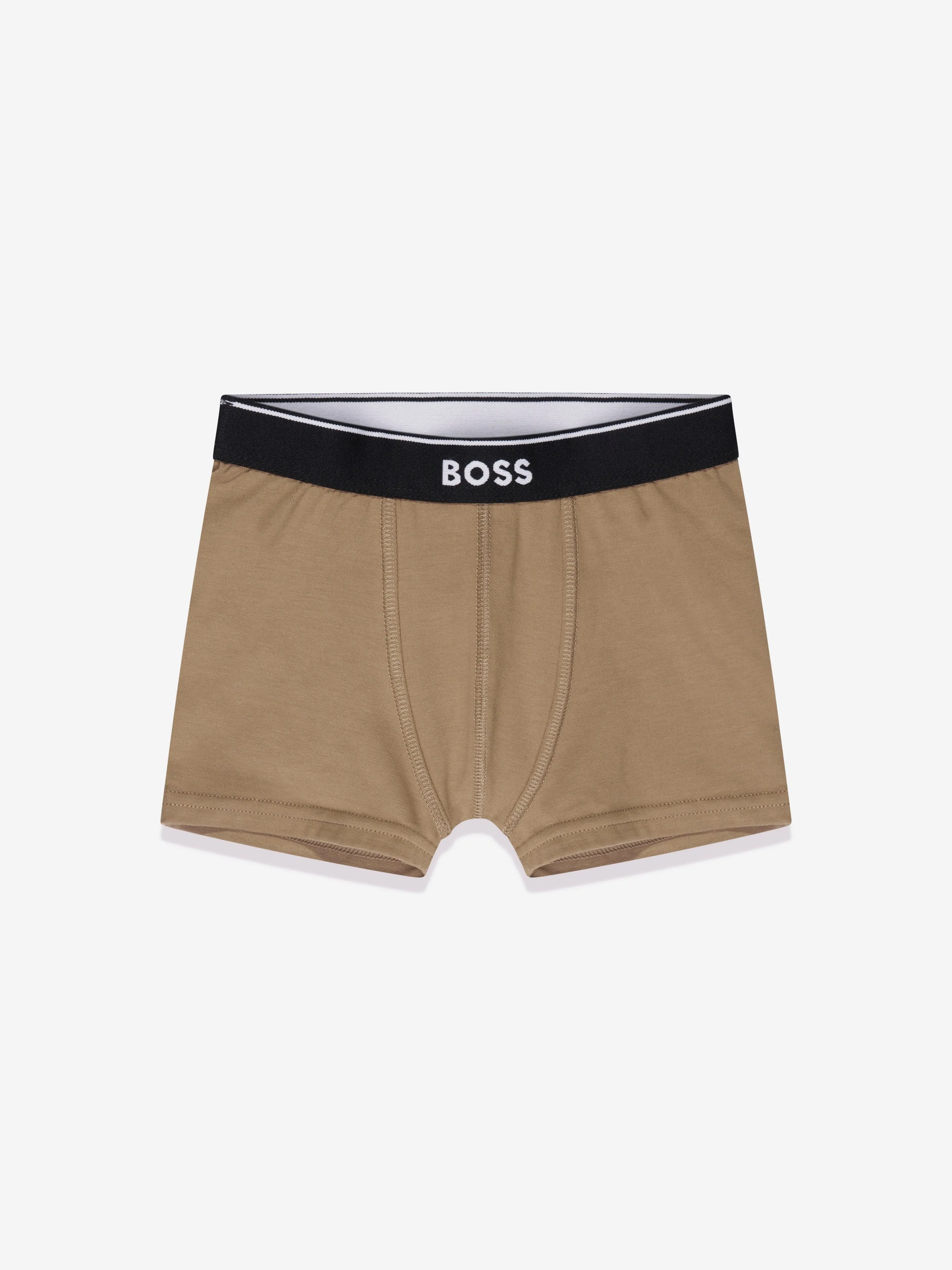 BOSS Boys 2 Pack Boxer Shorts Set in Black