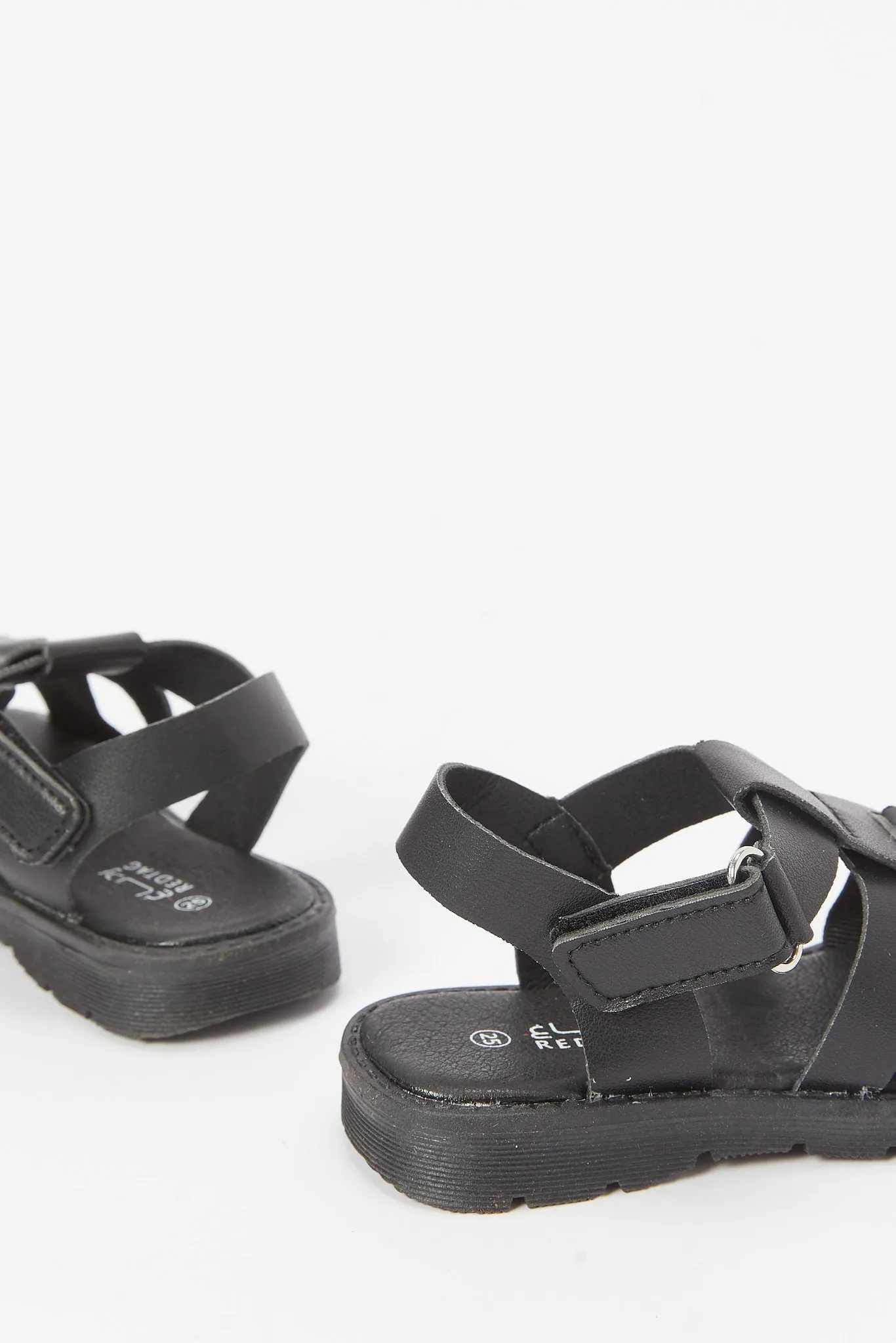 Boys Black Velcro Comfort Sandal