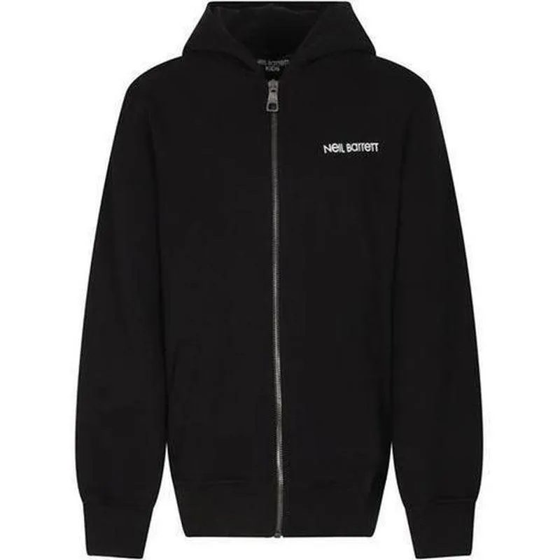 Boys Black Zip Up Hoodie