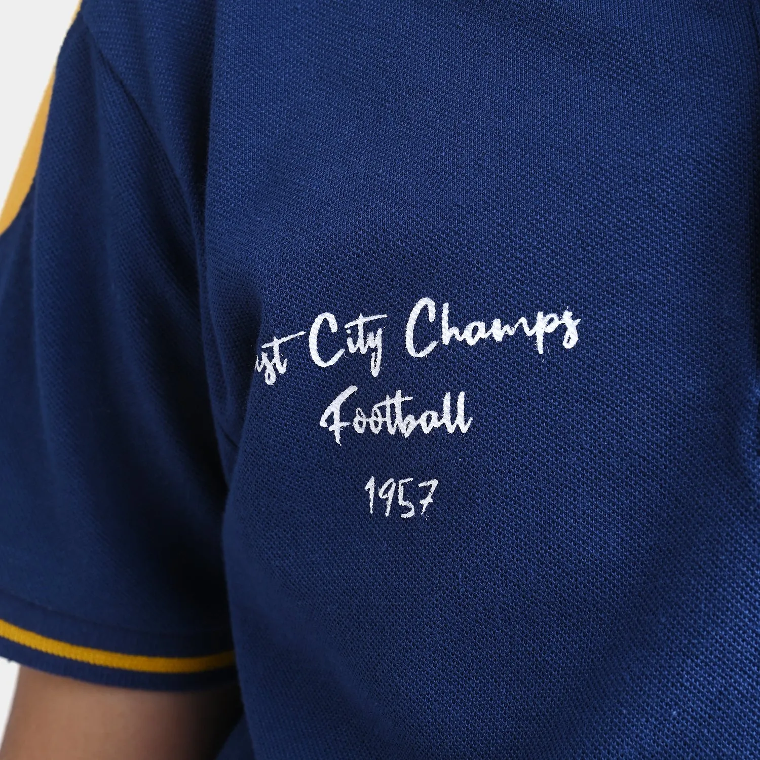 Boys Cotton PK Polo Just City Champs-Navy Poeny