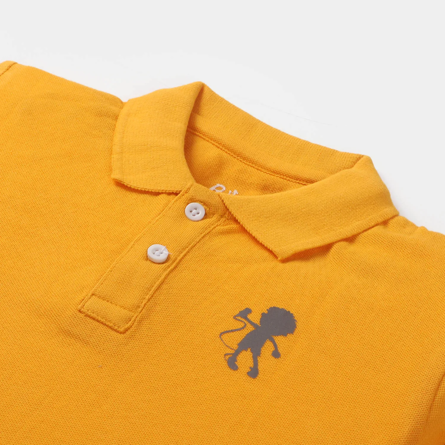 Boys Cotton Polo Basic T-Shirt - Citrus