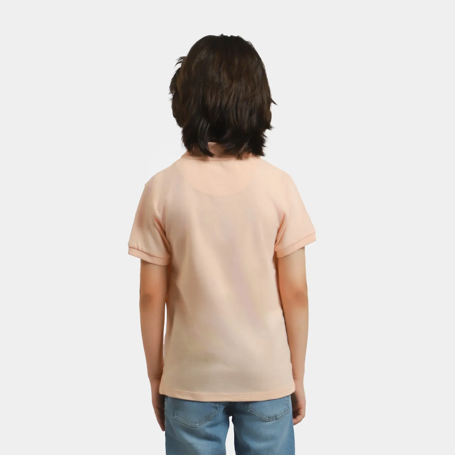 Boys Cotton Polo Basic T-Shirt - Scallop