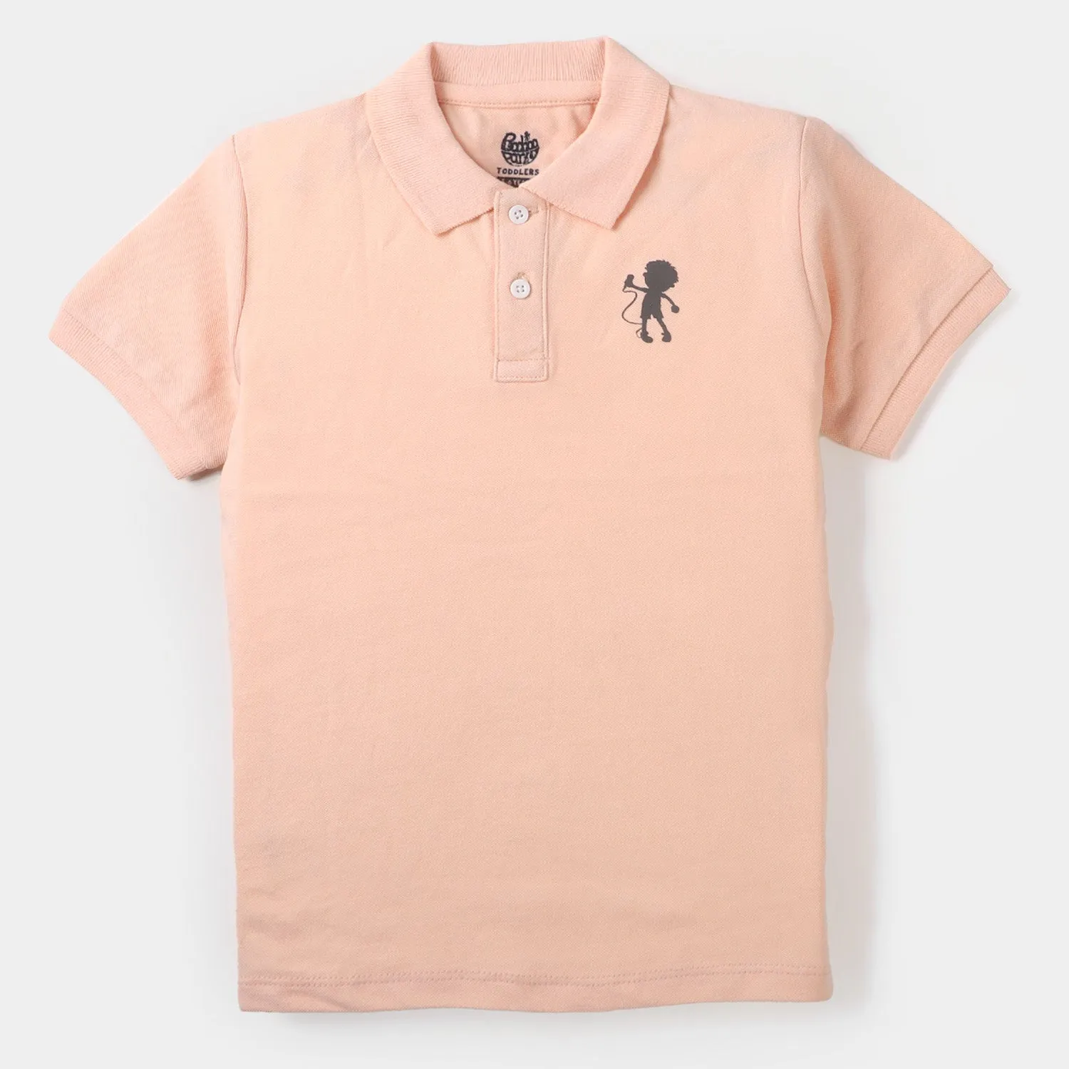 Boys Cotton Polo Basic T-Shirt - Scallop