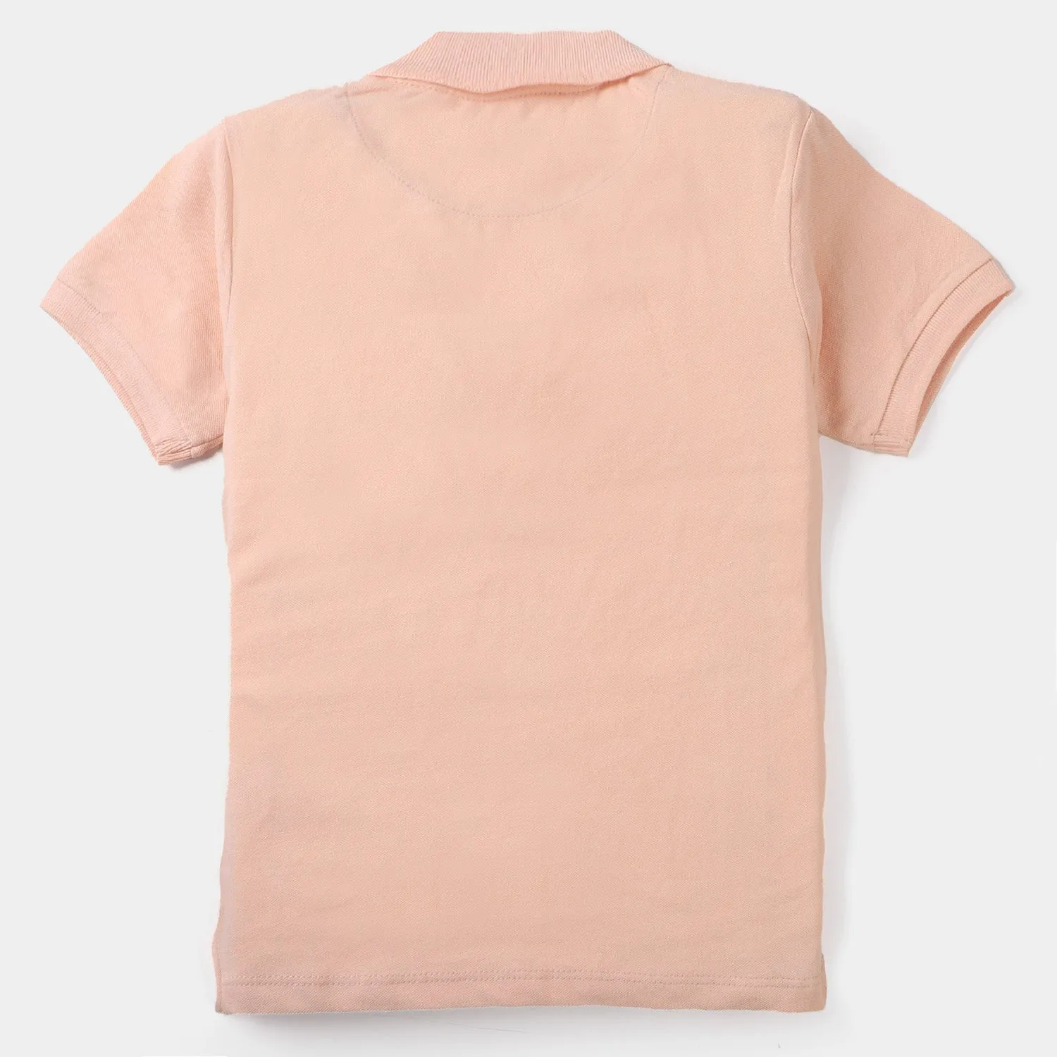 Boys Cotton Polo Basic T-Shirt - Scallop