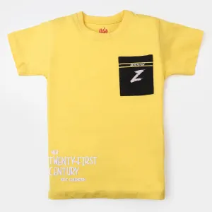 Boys Cotton T-Shirt  New Generation - Yellow