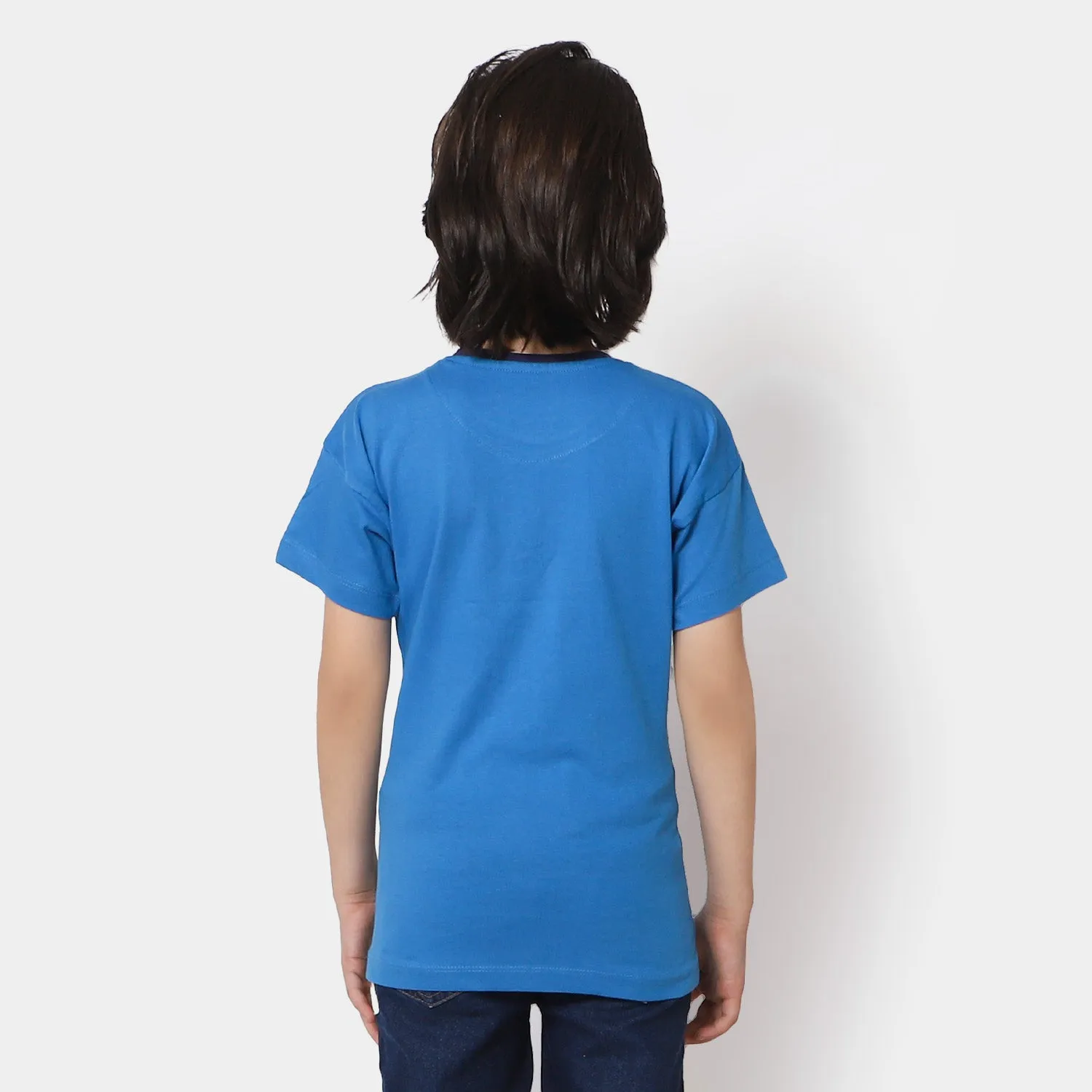 Boys Cotton T-Shirt Shark | Blue