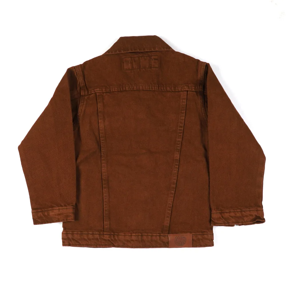 Boys Denim Jacket Basic - Brown