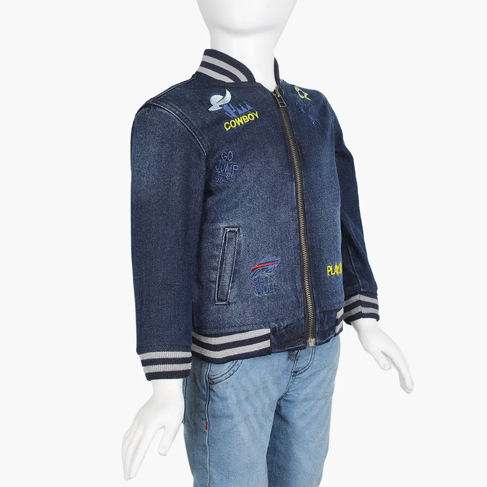 Boys Denim Jacket - Dark  Blue