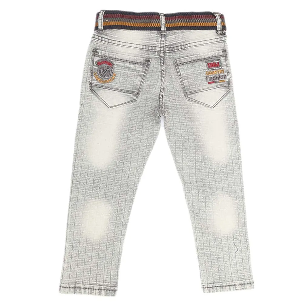 Boys Denim Pant - Light Grey