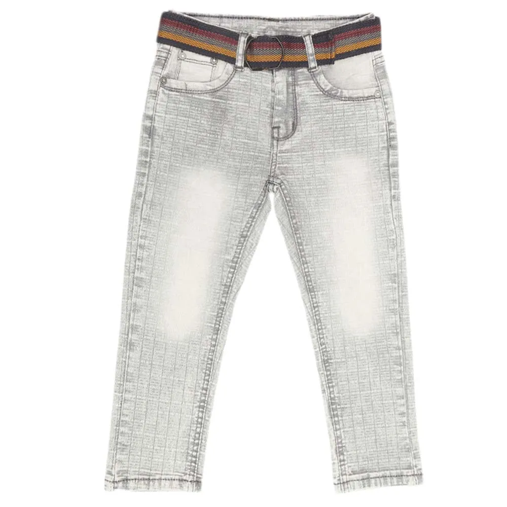 Boys Denim Pant - Light Grey