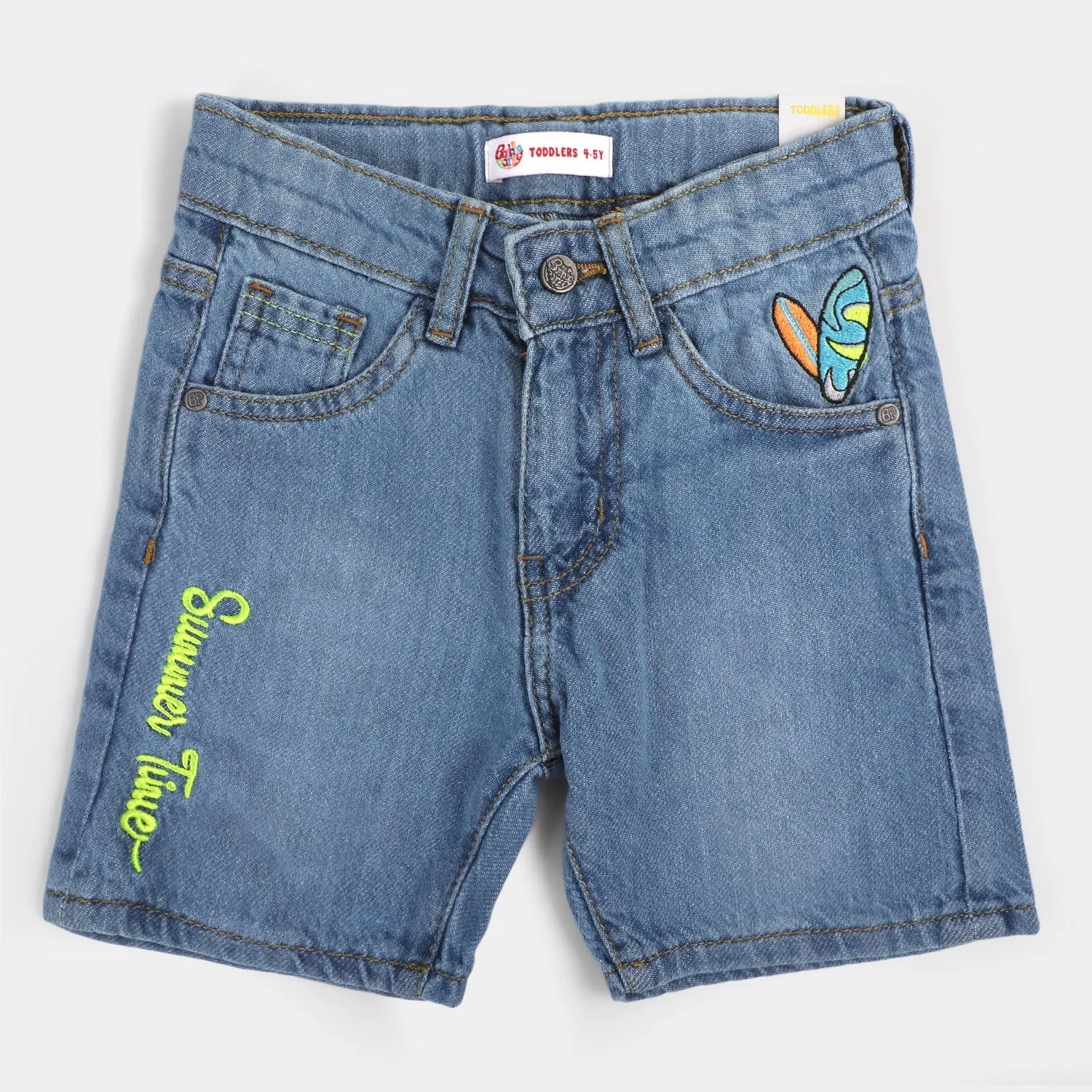 Boys Denim Short Summer Time - Light Blue