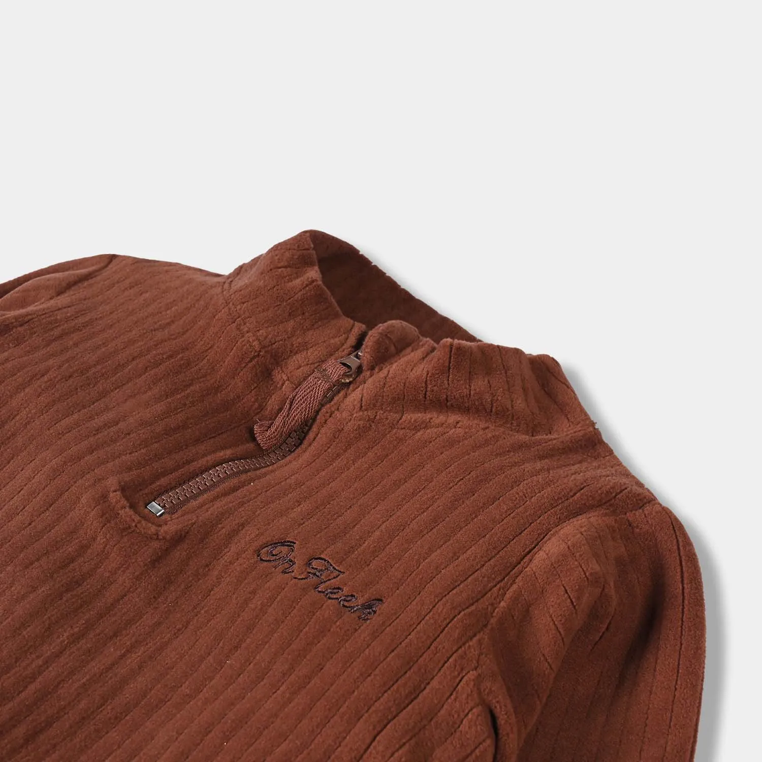 Boy's Fleece Sweatshirt On Fleek-BROWN