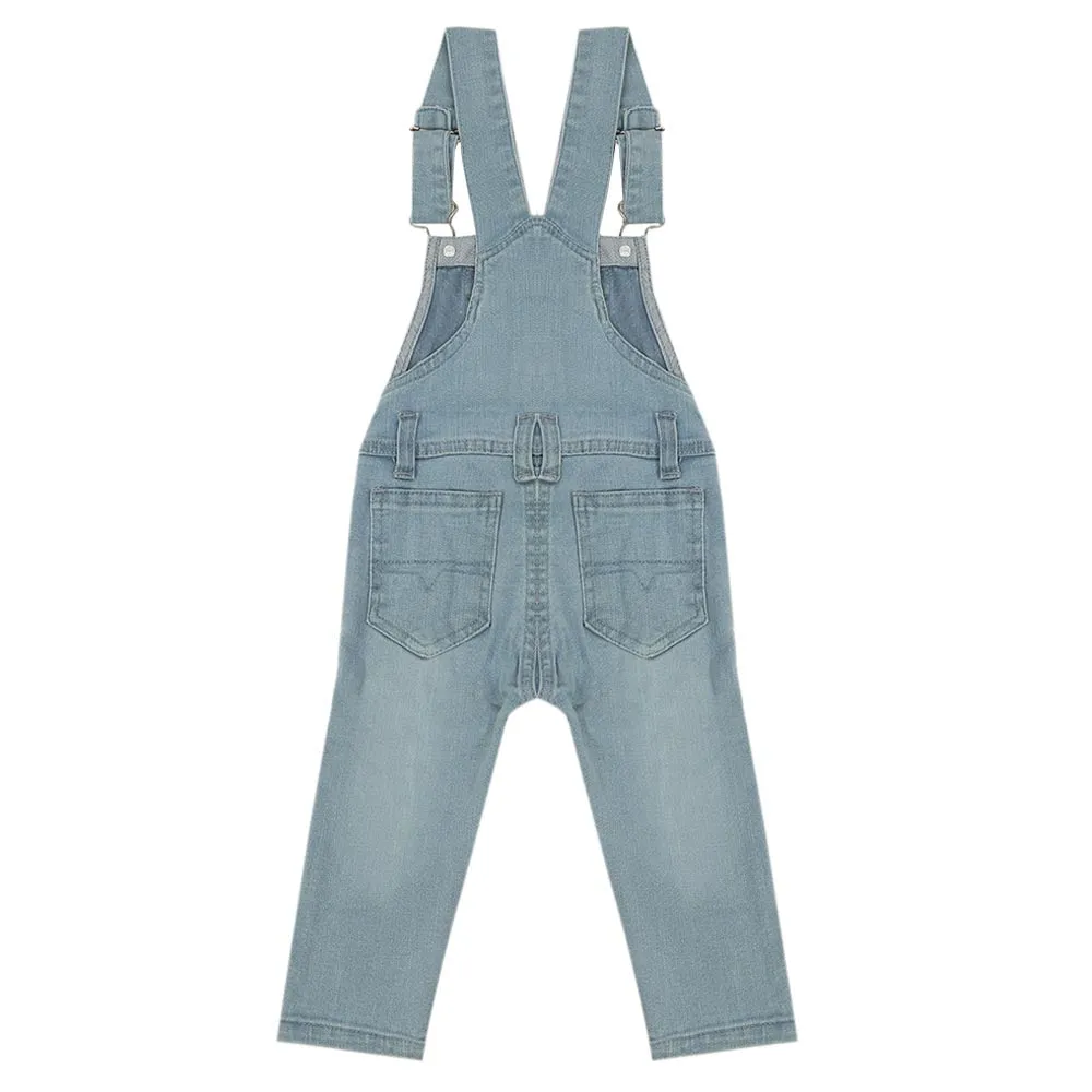 Boys Full Sleeves Romper - Light Blue