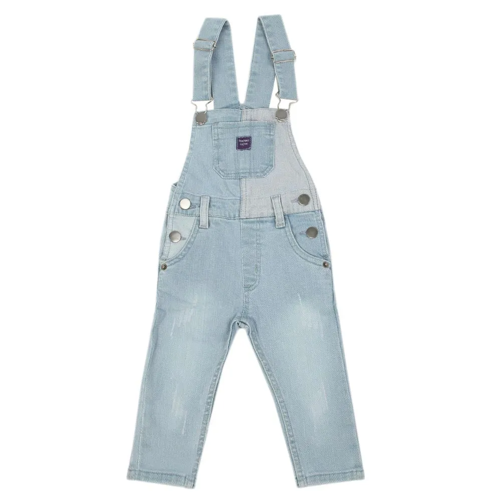 Boys Full Sleeves Romper - Light Blue