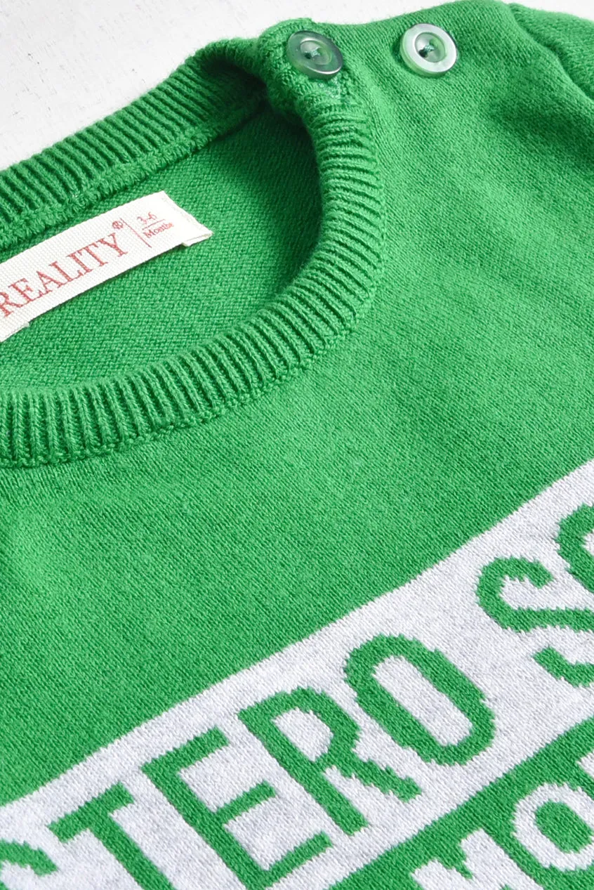 Boys Green Raglan Sweater