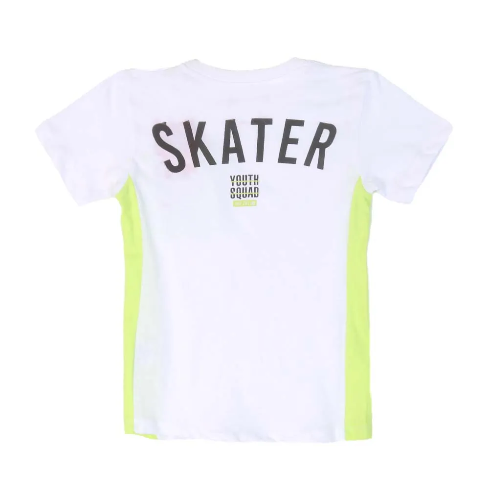 Boys T-Shirt Skater - White