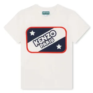 Boys White Kenzo Paris Star T-Shirt