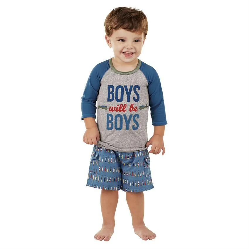 Boys Will Be Boys UPF50 Rash Guard Swim Shirt | Mud Pie