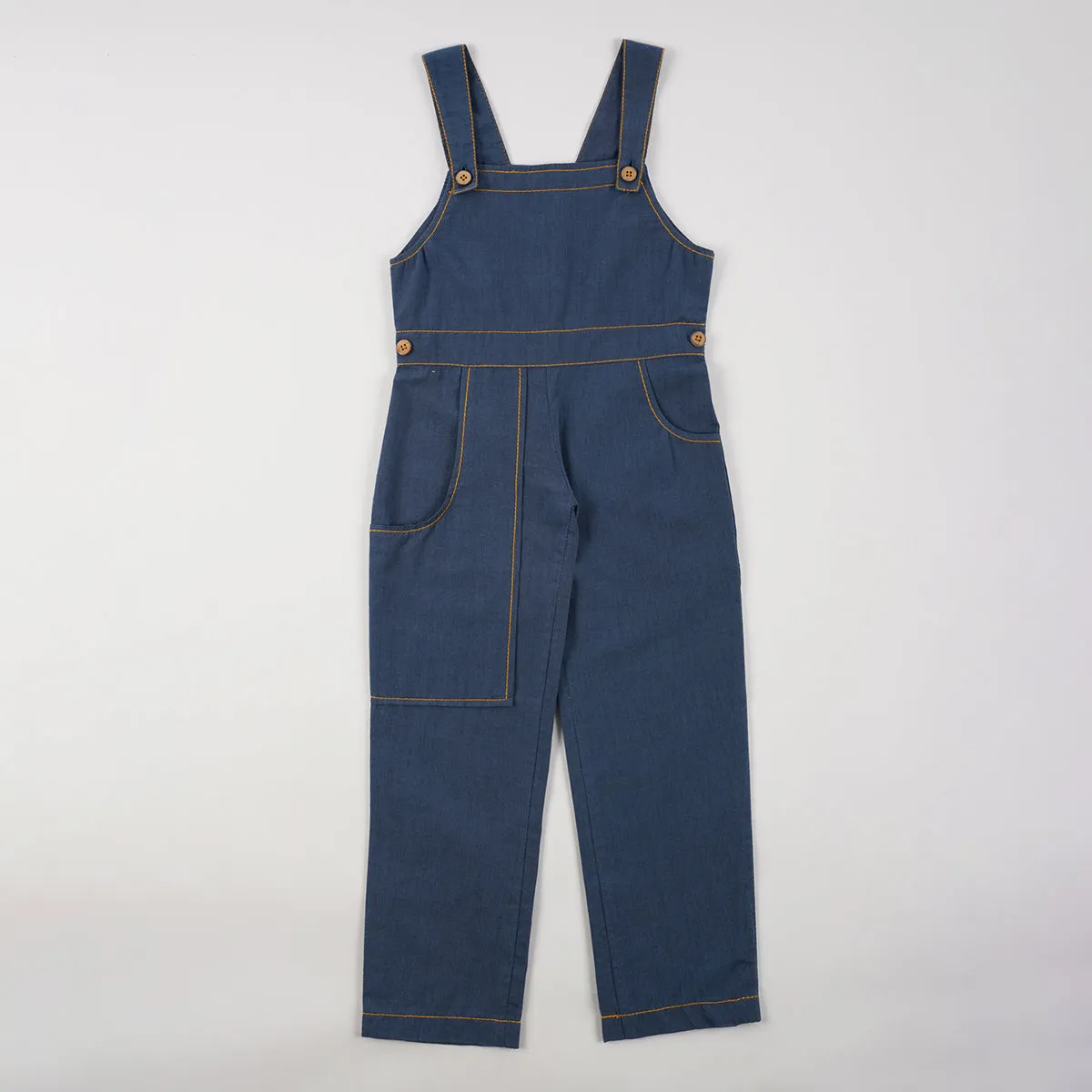 Cotton Chambray Dungaree | Playful Summer | Blue