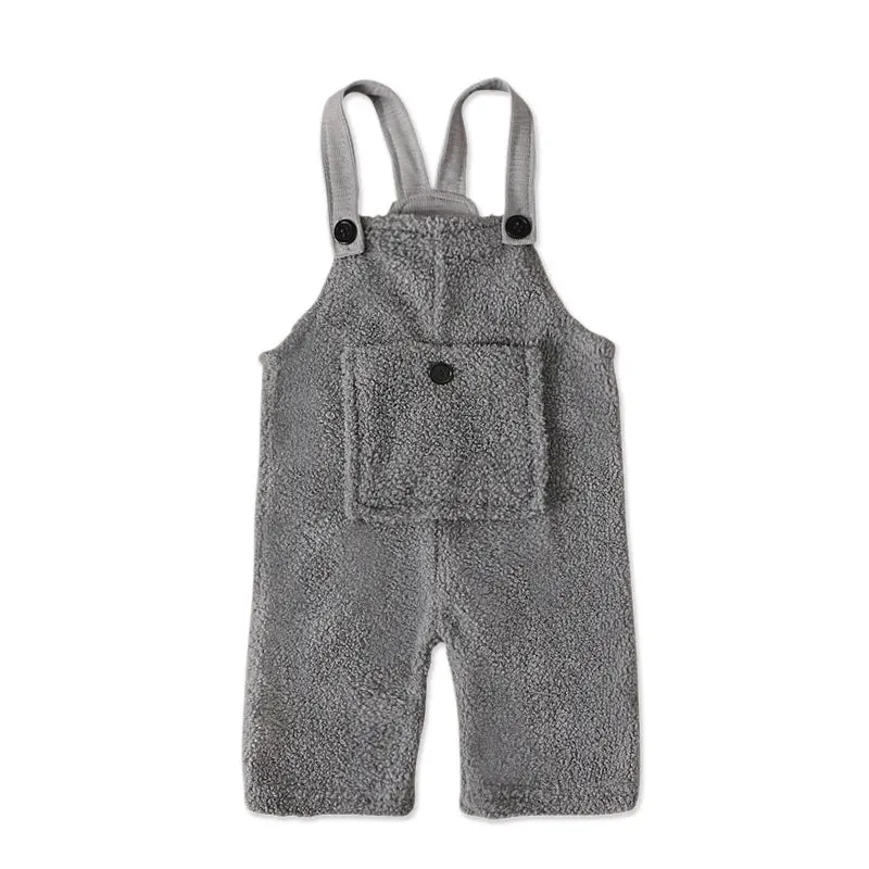 Cozy Kids' Fleece Jumpsuit with Big Pockets