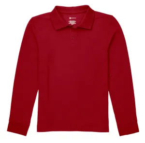 CR Pique Polo Red Long Sleeve