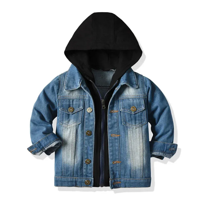 Denim Jackets For Boys Fashion Short Coats Children Clothing Spring Autumn Boys Girls Jean Outerwear Kids Single-breasted Jacket