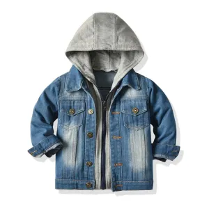 Denim Jackets For Boys Fashion Short Coats Children Clothing Spring Autumn Boys Girls Jean Outerwear Kids Single-breasted Jacket