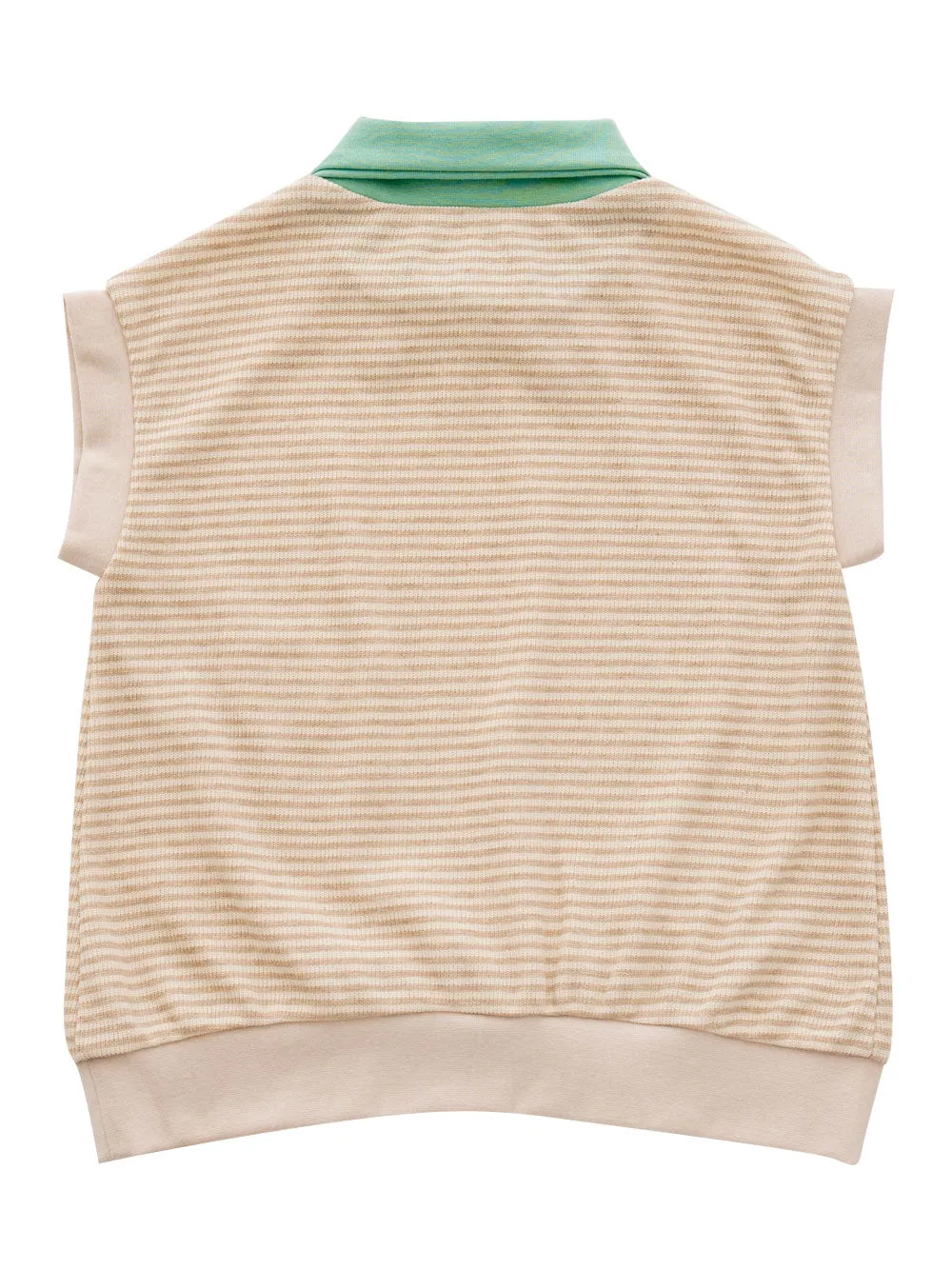 Ecru Stripes Vest Tee