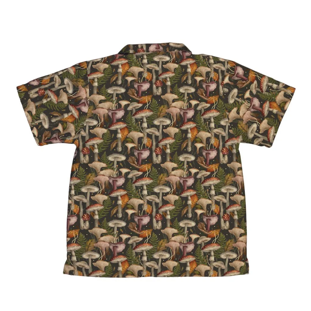 Episodic Autumn Mushroom Collage Youth Hawaiian Shirt