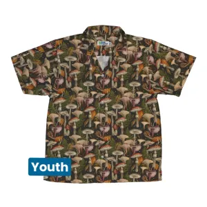 Episodic Autumn Mushroom Collage Youth Hawaiian Shirt