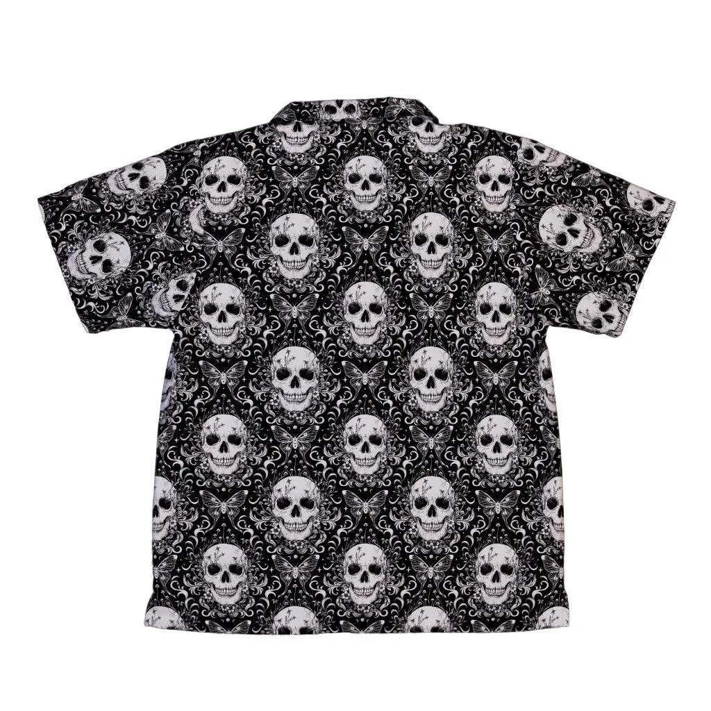 Episodic Skull Black White Youth Hawaiian Shirt