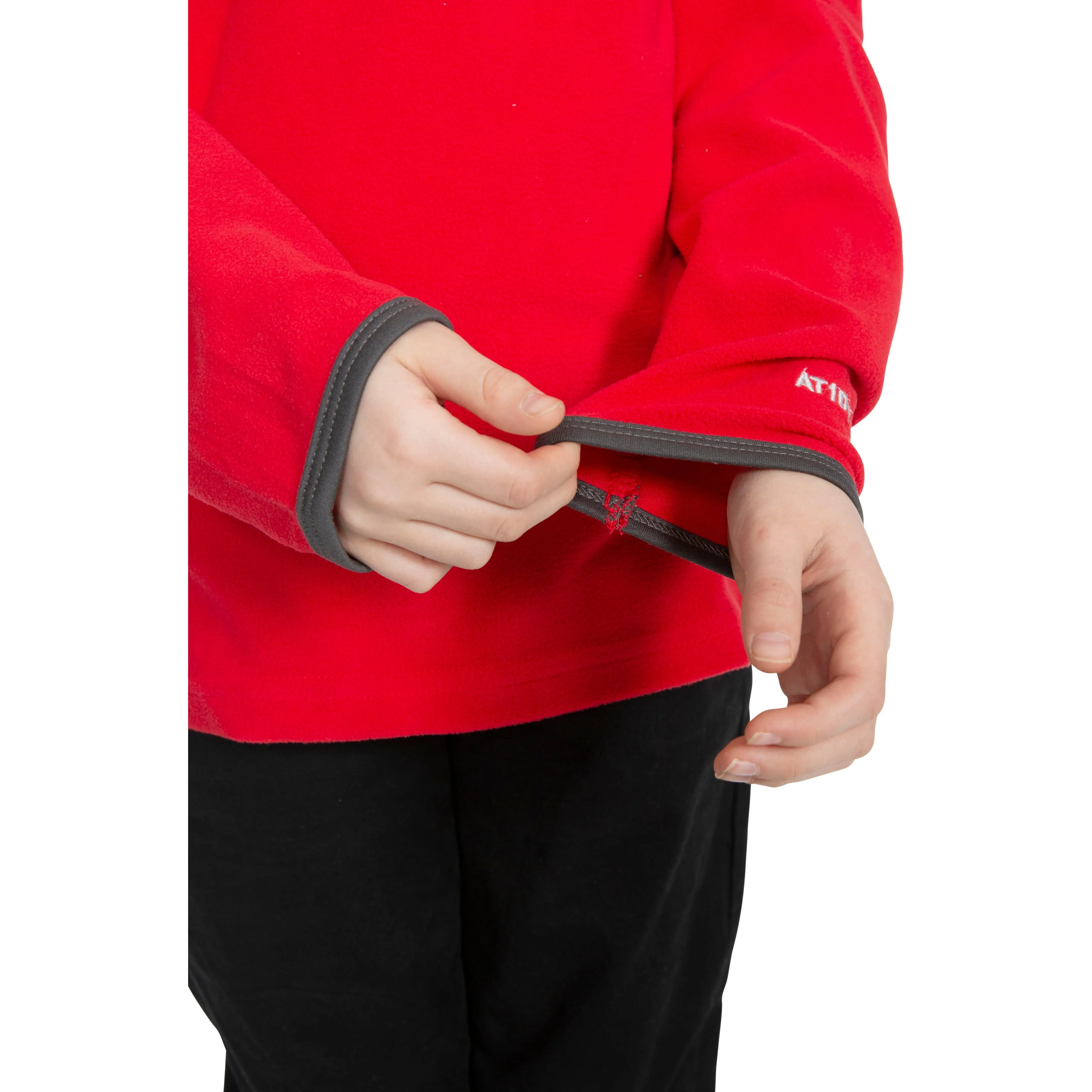 Etto Boys Half Zip Fleece in Red