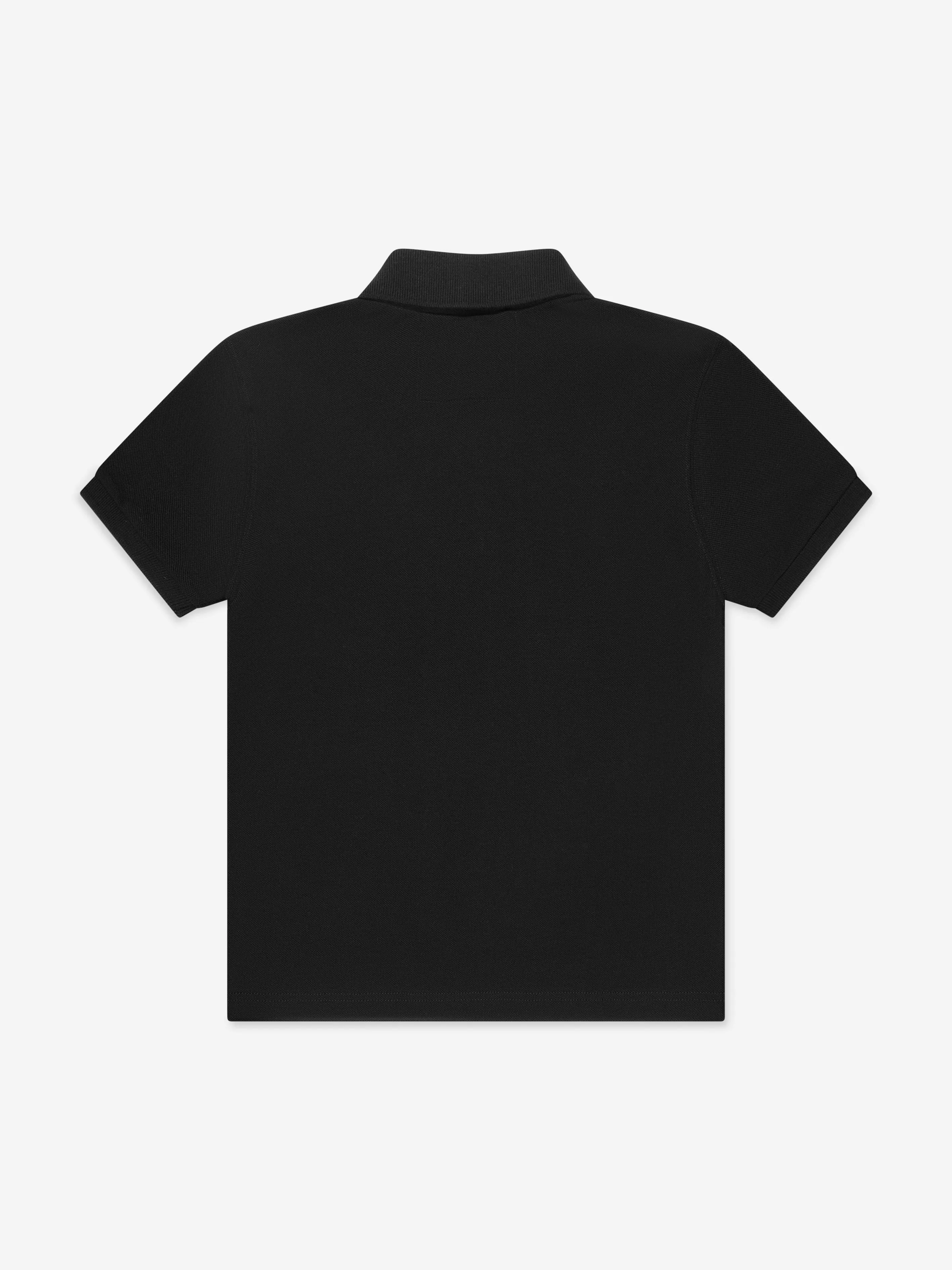 Givenchy Boys Half Zip Polo Shirt in Black