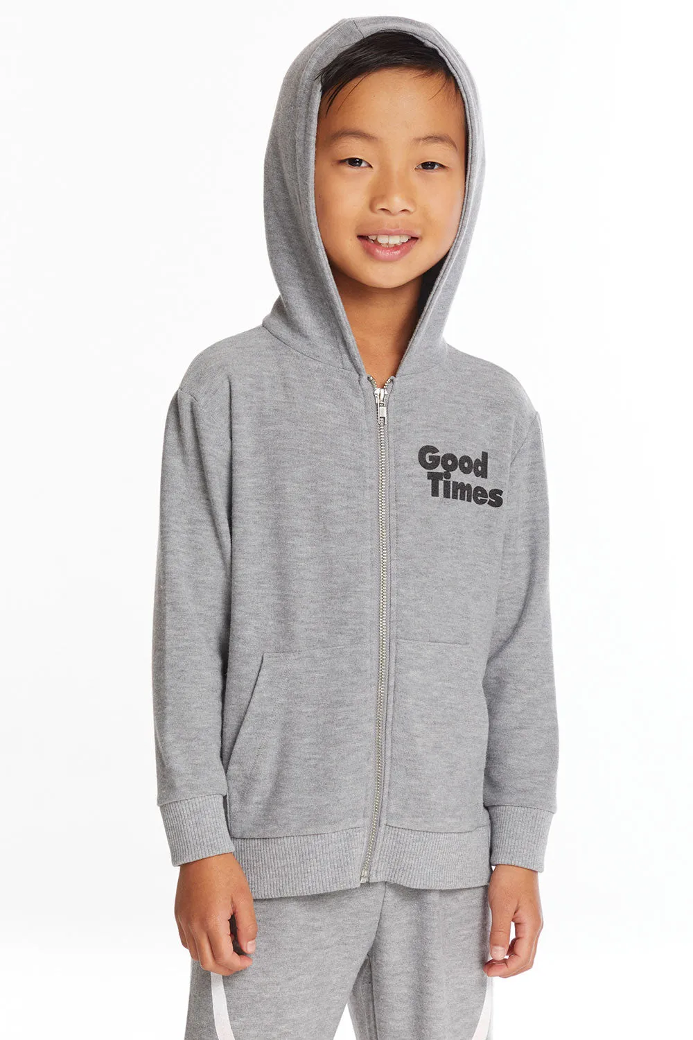 Good Times Boys Long Sleeve Zip Up Hoodie