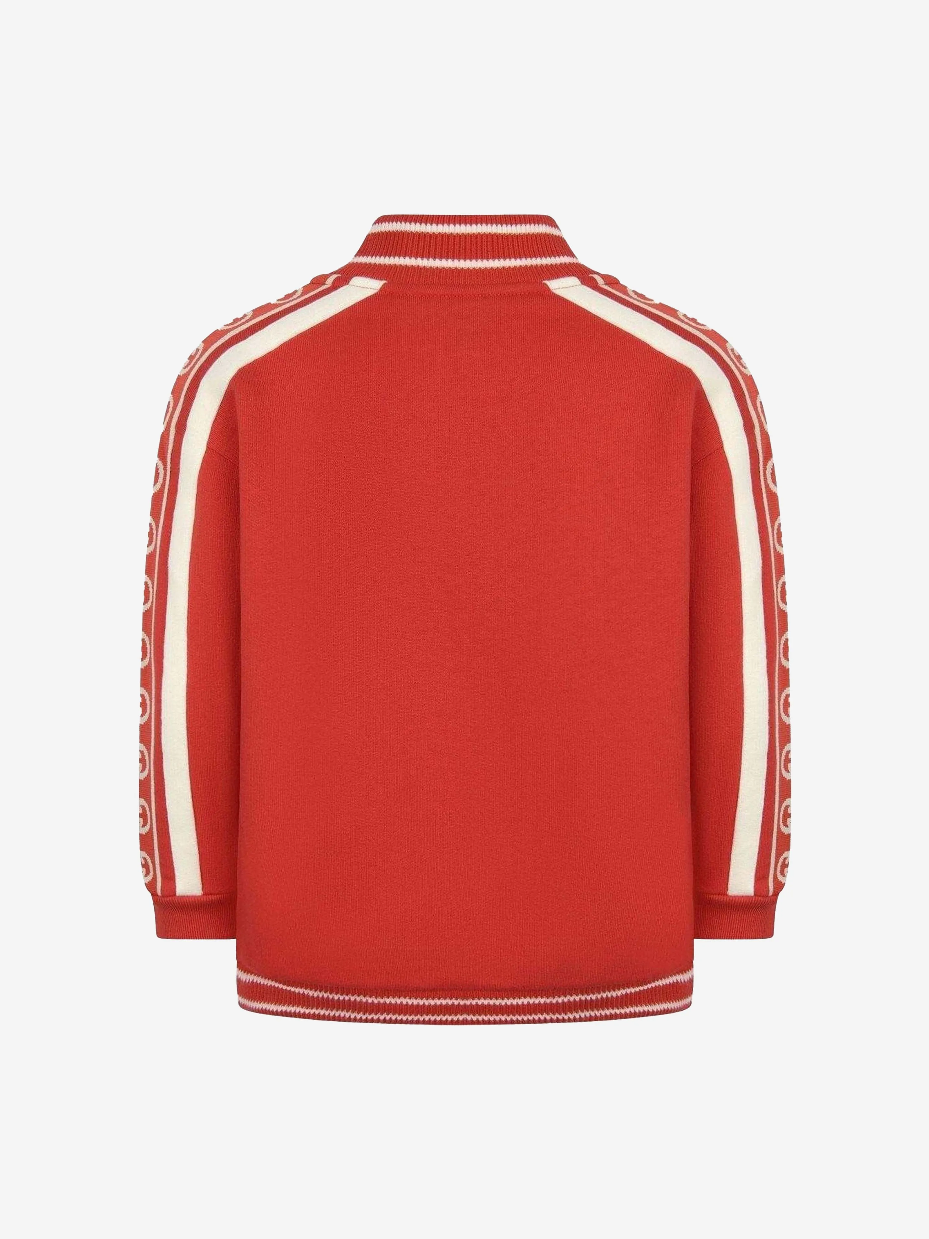 GUCCI Boys Zip Up Top - Cotton Logo Zip Up Top