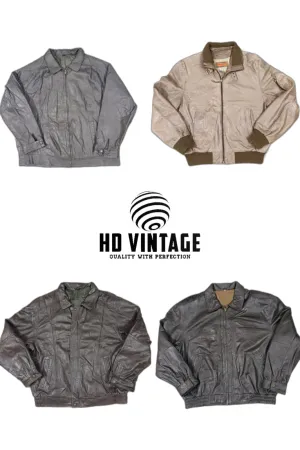 HD198 Premium Leather Bomber Jackets - 19 pcs