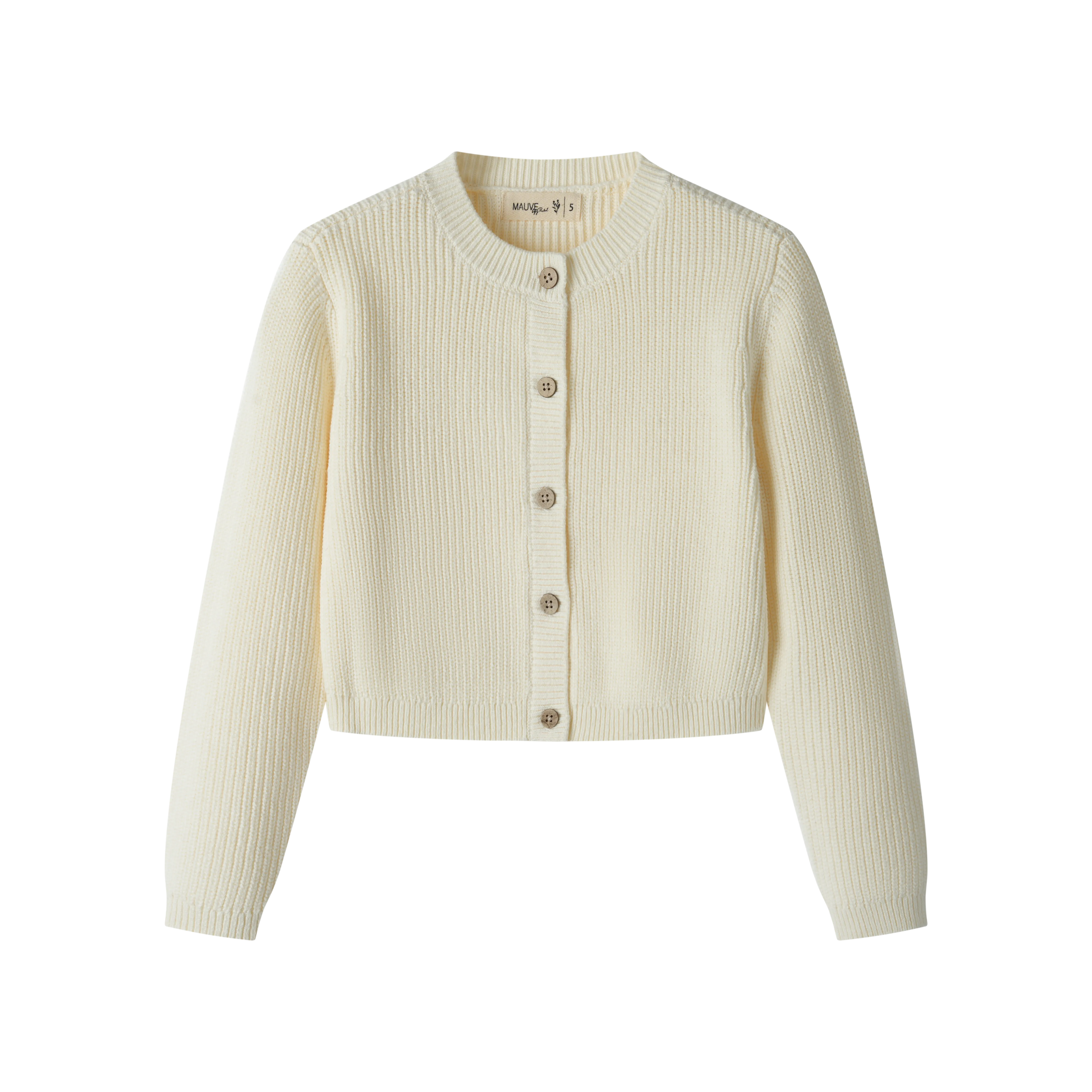 KNIT CARDIGAN-CREME