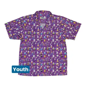 Lab Beakers Purple Science Youth Hawaiian Shirt