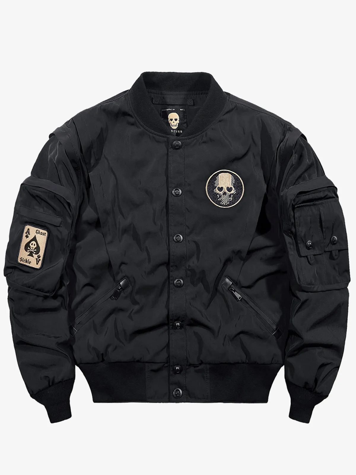 MA-1 Skull Embroidered Bomber Jacket