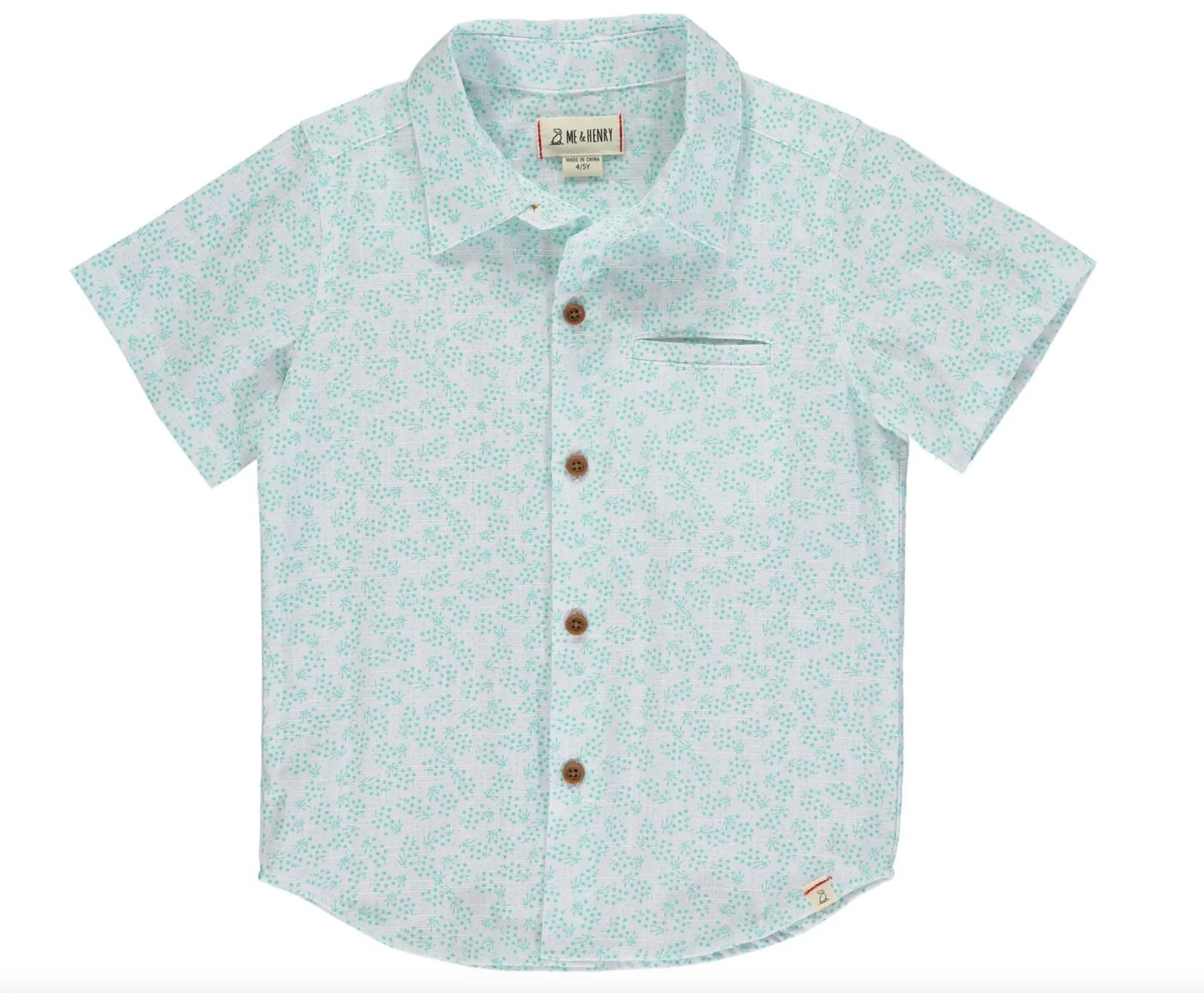 Me   Henry Aqua Floral Polo