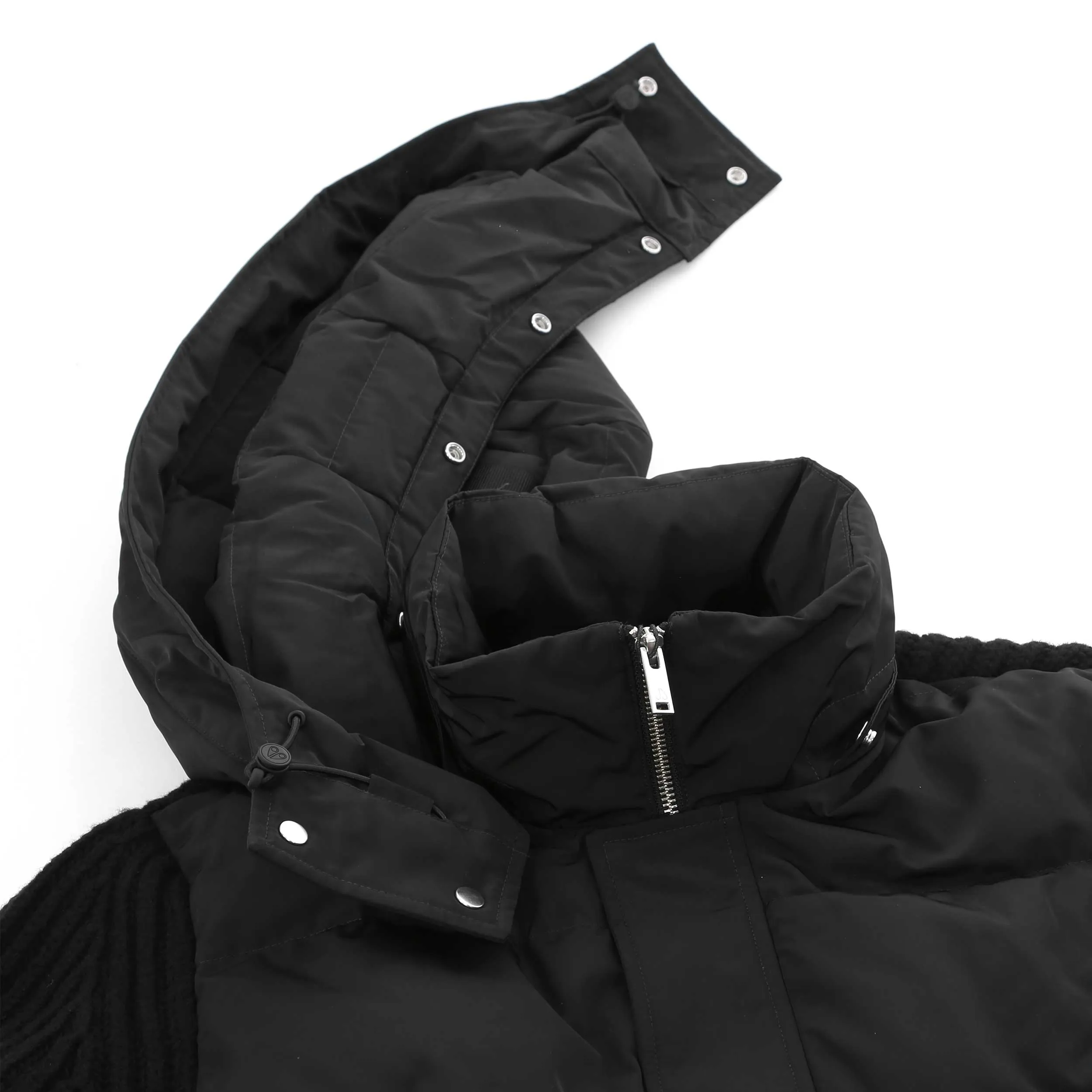 Moose Knuckles Maple Hybrid Bomber Jacket in Black