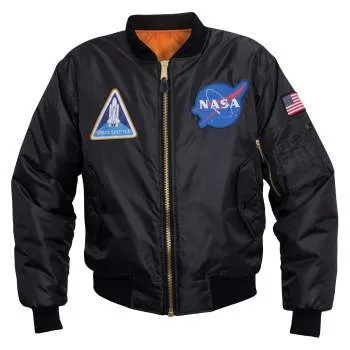 NASA MA-1 Flight Jacket - Black