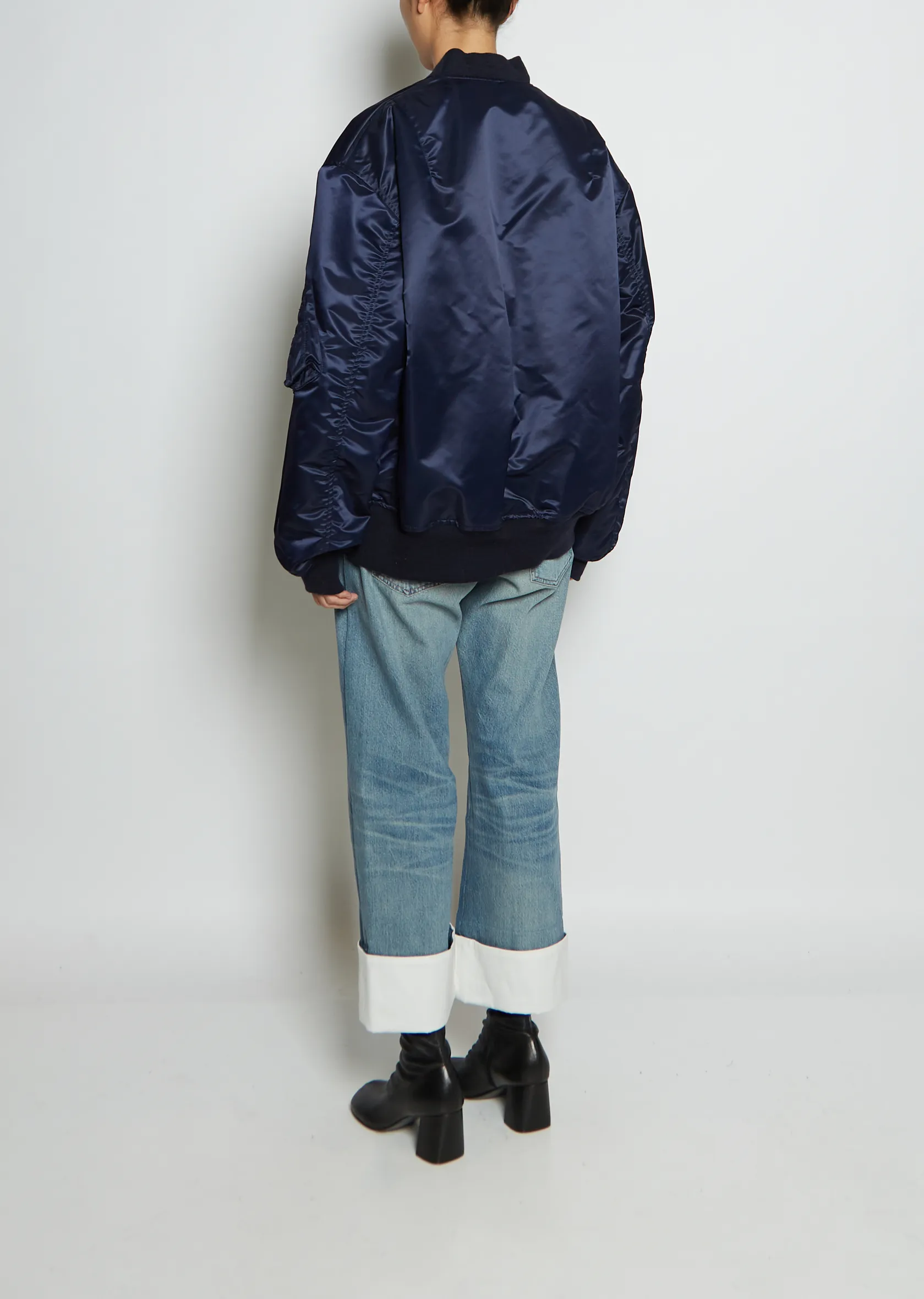 Padded Nylon Bomber Jacket