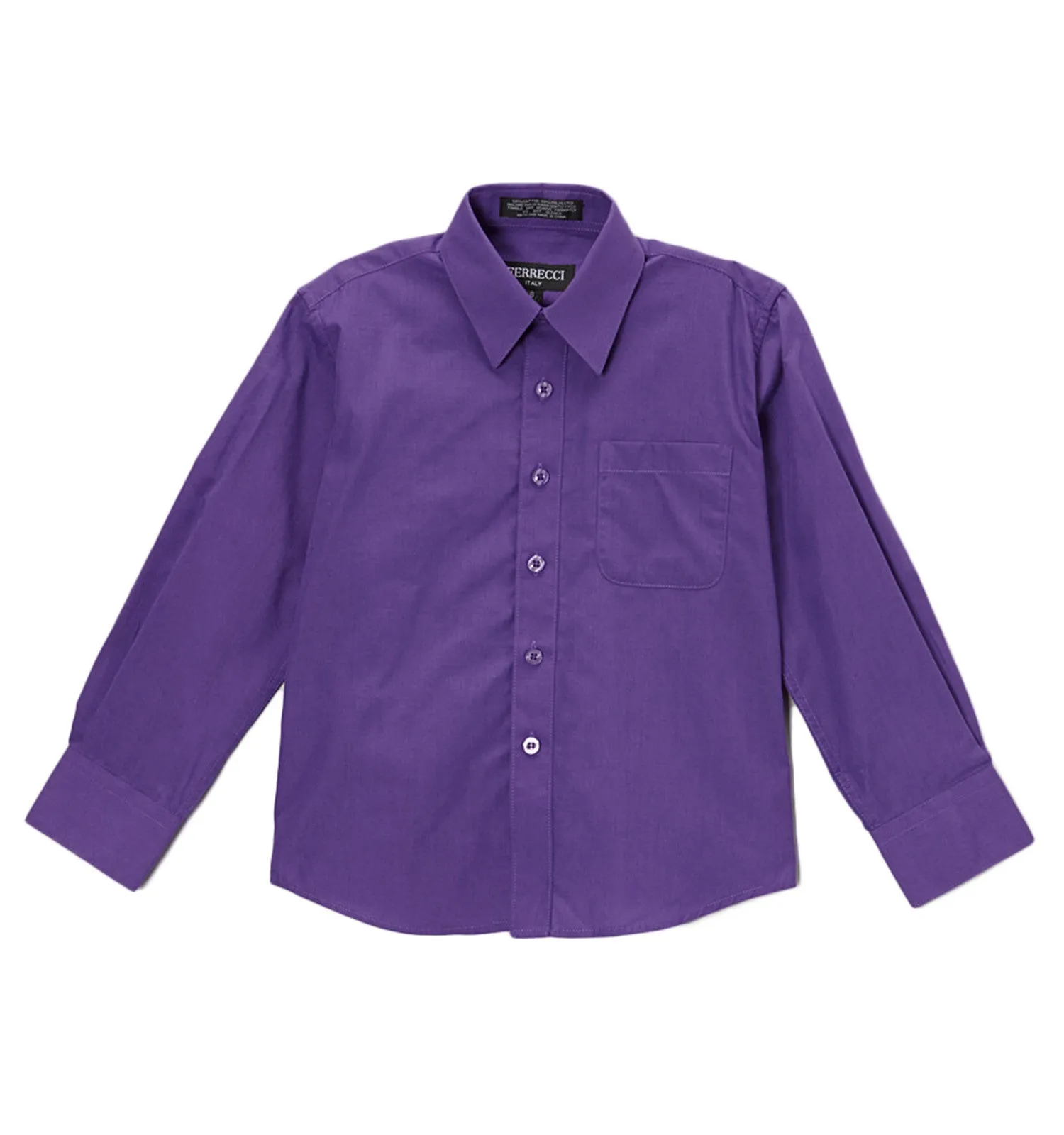 Premium Solid Cotton Blend Purple Dress Shirt